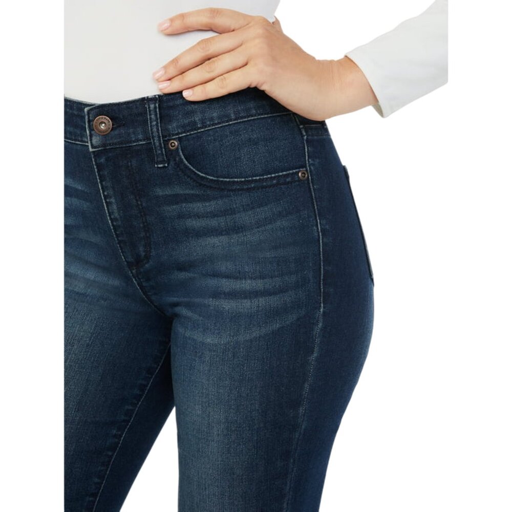 Sofia Vergara Jeans Womens Melisa High Rise Flare Leg Button Regular Fit Blue - Picture 5 of 10